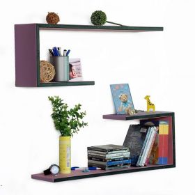 Trista - [Goddess Venus] Crutch-Shaped Leather Wall Shelf / Bookshelf / Floating Shelf (Set of 2)