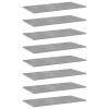 Bookshelf Boards 8 pcs Concrete Gray 31.5"x15.7"x0.6" Engineered Wood