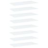 Bookshelf Boards 8 pcs White 31.5"x15.7"x0.6" Engineered Wood