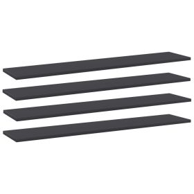Bookshelf Boards 4 pcs Gray 39.4"x7.9"x0.6" Engineered Wood