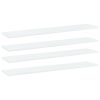 Bookshelf Boards 4 pcs White 39.4"x7.9"x0.6" Engineered Wood