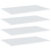 Bookshelf Boards 4 pcs High Gloss White 31.5"x19.7"x0.6" Engineered Wood