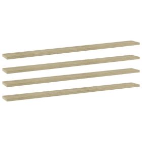 Bookshelf Boards 4 pcs Sonoma Oak 39.4"x3.9"x0.6" Engineered Wood