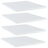 Bookshelf Boards 4 pcs High Gloss White 15.7"x19.7"x0.6" Engineered Wood