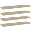 Bookshelf Boards 4 pcs Sonoma Oak 15.7"x3.9"x0.6" Engineered Wood