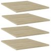 Bookshelf Boards 4 pcs Sonoma Oak 15.7"x19.7"x0.6" Engineered Wood