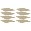 Bookshelf Boards 8 pcs Sonoma Oak 15.7"x19.7"x0.6" Engineered Wood