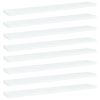 Bookshelf Boards 8 pcs White 23.6"x3.9"x0.6" Engineered Wood