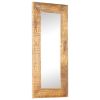 Hand-Carved Mirror 43.3"x19.7"x1" Solid Mango Wood