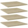 Bookshelf Boards 4 pcs Sonoma Oak 15.7"x15.7"x0.6" Engineered Wood
