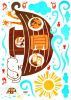 Elephant's Ship - Wall Decals Stickers Appliques Home Dcor