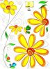 Hand painted Floral - Wall Decals Stickers Appliques Home Dcor