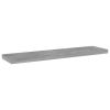 Bookshelf Boards 4 pcs Concrete Gray 15.7"x3.9"x0.6" Engineered Wood