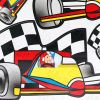 Racing Cars - Large Wall Decals Stickers Appliques Home Decor