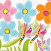 Butterfly & Flower - Large Wall Decals Stickers Appliques Home Decor
