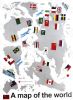 World Map - Hemu Large Wall Decals Stickers Appliques Home Decor 19.7 BY 27.5 Inches