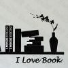 I Love Book - Hemu Large Wall Decals Stickers Appliques Home Decor 19.7 BY 27.5 Inches
