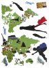 World Tour - Hemu Large Wall Decals Stickers Appliques Home Decor 19.7 BY 27.5 Inches