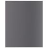 Bookshelf Boards 8 pcs High Gloss Gray 15.7"x19.7"x0.6" Engineered Wood