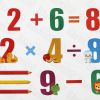 Lovely Arithmetic - Hemu Large Wall Decals Stickers Appliques Home Decor 19.7 BY 27.5 Inches