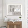 Rectangular Single Aluminum Framed Anti-Fog LED Light Wall Bathroom Vanity Mirror