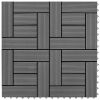 22 pcs Decking Tiles 11.8"x11.8" 2 sqm WPC Gray