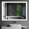 Rectangular Single Aluminum Framed Anti-Fog LED Light Wall Bathroom Vanity Mirror