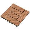22 pcs Decking Tiles 11.8"x11.8" 2 sqm WPC Brown
