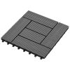 22 pcs Decking Tiles 11.8"x11.8" 2 sqm WPC Gray